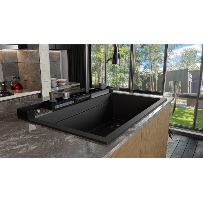 RealStone Victoria Granit Siyah Akıllı Eviye
