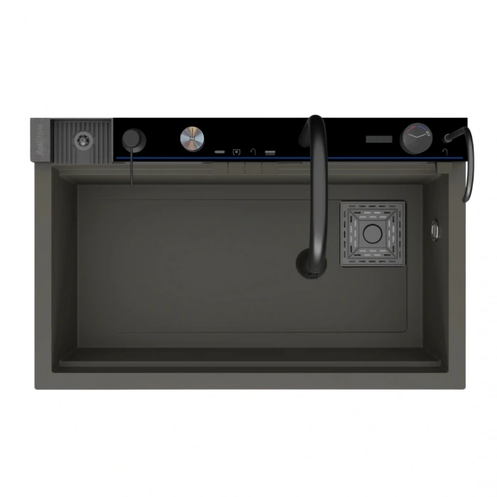 Real Stone Victoria Granit Akıllı Eviye Seti Gri 75.5X47 cm