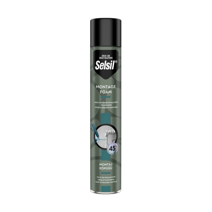 SELSİL PU MONTAJ KÖPÜĞÜ 750 ML/845 GR TAB.TURKUAZ