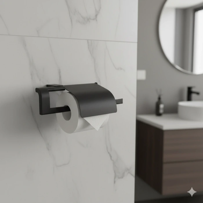 TEMA PREMİUM KAĞIT HAVLULUK KAPAKLI MAT SİYAH