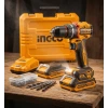 INGCO CIDLI20558E Kömürsüz Li-ion Akülü Darbeli Matkap 13 MM 20V 2.0Ah