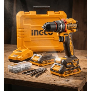 INGCO CIDLI20558E Kömürsüz Li-ion Akülü Darbeli Matkap 13 MM 20V 2.0Ah