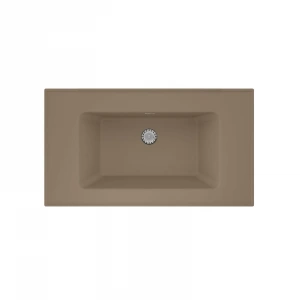 Real Stone Zenıth 80 Etajerli Cappuccino Granit Banyo Lavabosu 80x45 Cappuccino