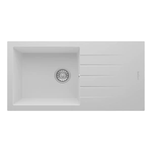 RealStone Assos P011 86 XL Tezgah Üstü Beyaz Granit Eviye