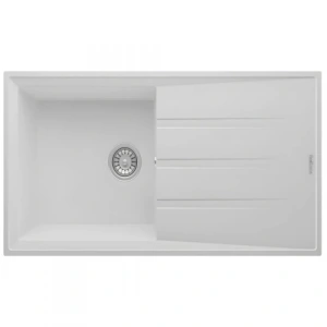 RealStone P012 Efes 100 Tezgah Üstü Beyaz Granit Eviye