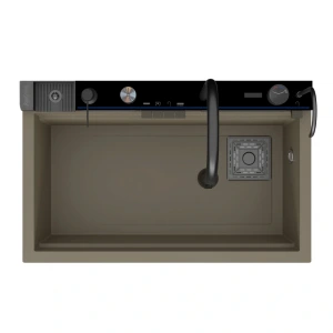 Real Stone Victoria Granit Akıllı Eviye Seti CAPPUCİNO 75.5X47 cm