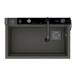 Real Stone Victoria Granit Akıllı Eviye Seti Gri 75.5X47 cm