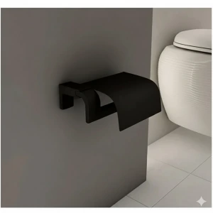 TEMA PREMİUM KAPAKLI TUVALET KAĞITLIĞI MAT SİYAH