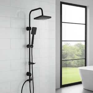 TEMA RAİN TETRA TEPE DUŞ SETİ MAT SİYAH