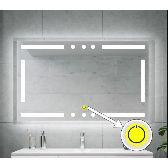 (h)50x70 cm Kumlamalı Ledli Banyo Aynası