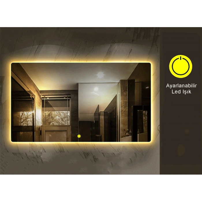 (h)50x70 cm Ledli Banyo Aynası