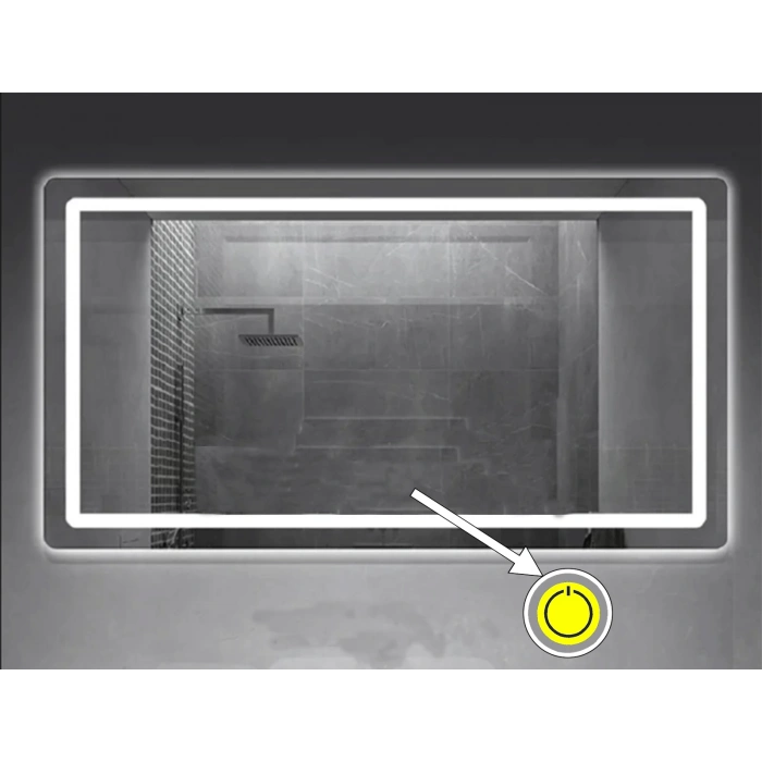 (h)60x80 cm Kumlamalı Ledli Banyo Aynası