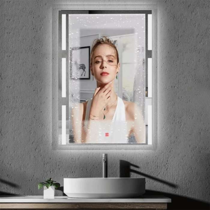 50x70 cm Kumlamalı Ledli Banyo Aynası