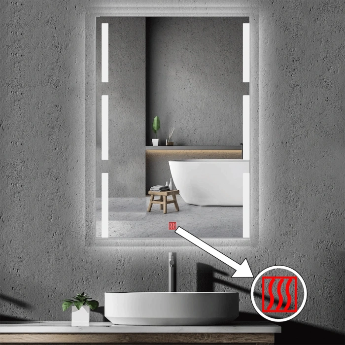 50x70 cm Kumlamalı Ledli Banyo Aynası