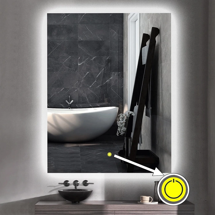 70x120(h) cm Ledli Banyo Aynası