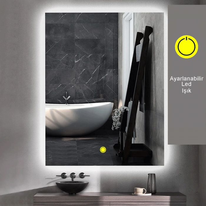 80x100(h) cm Ledli Banyo Aynası