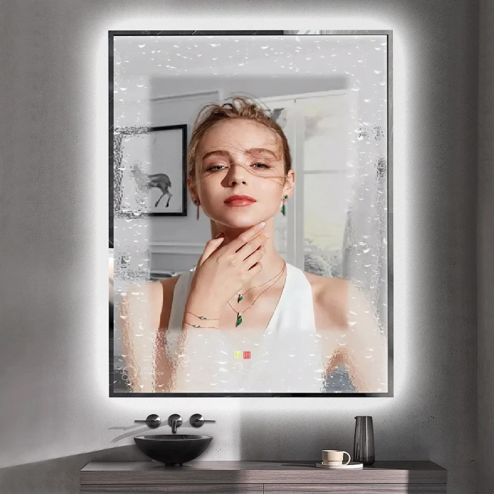 80x120(h) cm Buğu Çözücülü Dokunmatik Işıklı Ledli Banyo Aynası