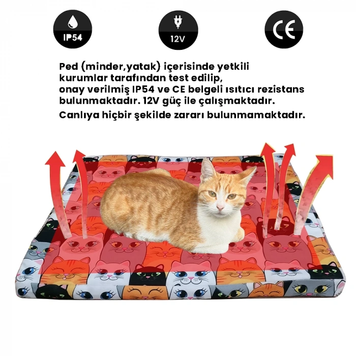 Evcil Hayvan Kedi Köpek Isıtıcı Ped 45X50cm
