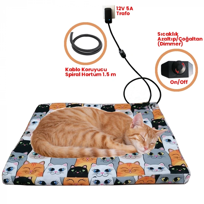 Evcil Hayvan Kedi Köpek Isıtıcı Yatak Ped 45x50cm