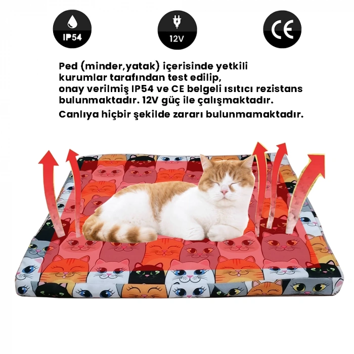 Evcil Hayvan Yatağı Isıtıcılı 45X50cm