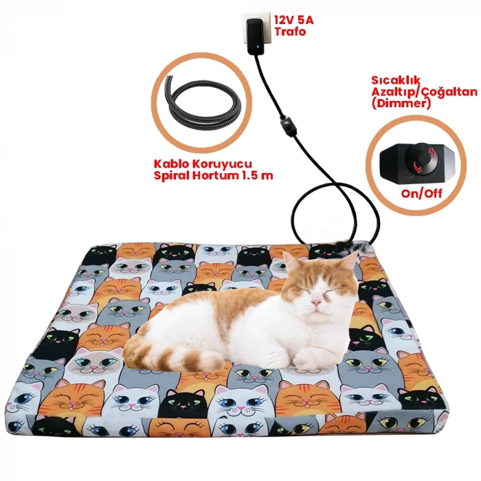 Evcil Hayvan Yatağı Isıtıcılı 45X50cm