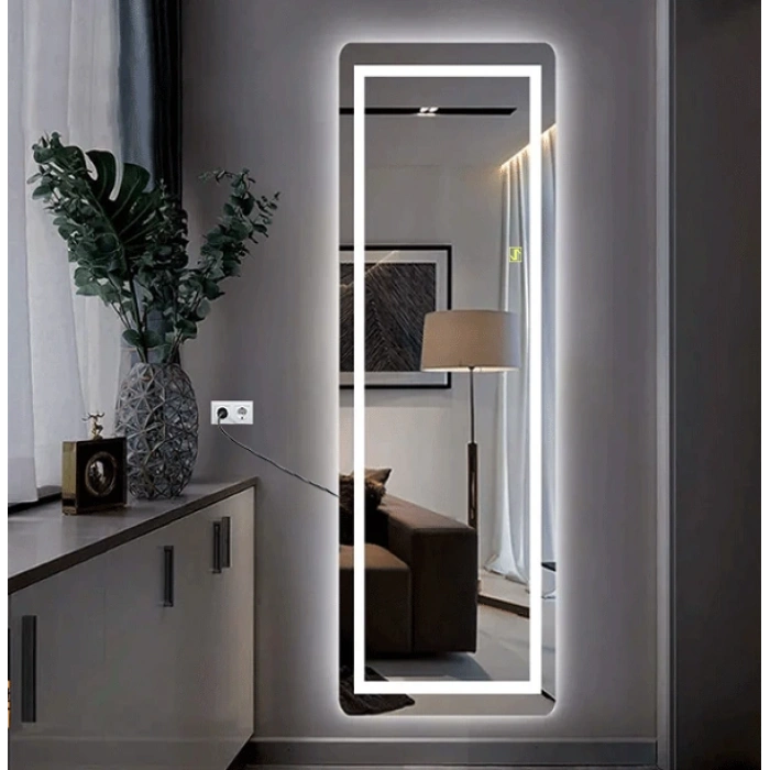 Kumlama Ledli Dokunmatik Tuşlu Boy Aynası 50x150(h)cm