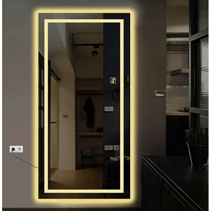 Kumlama Ledli Dokunmatik Tuşlu Boy Aynası 50x150(h)cm