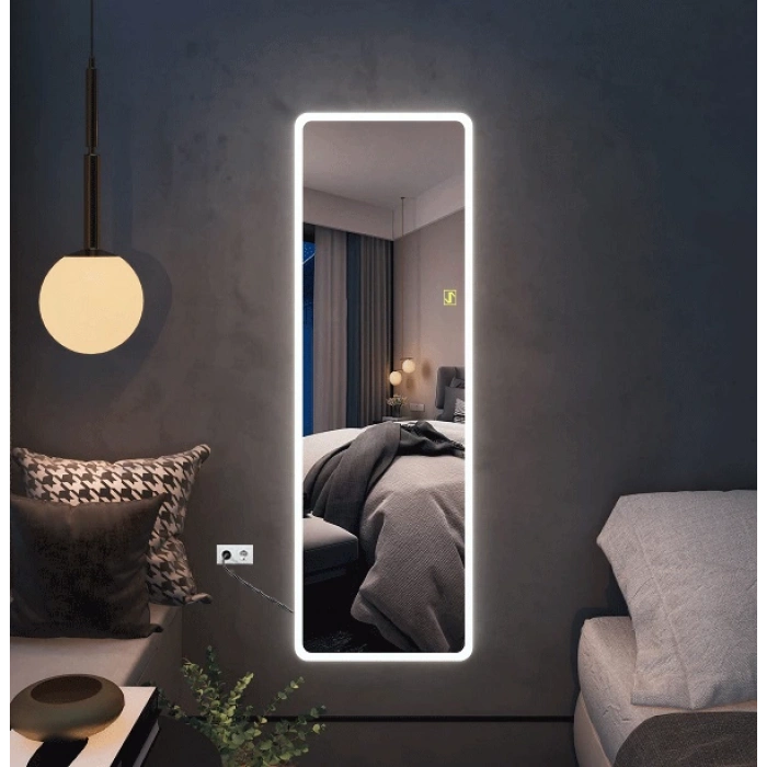 Kumlama Ledli Dokunmatik Tuşlu Boy Aynası 50x150(h)cm