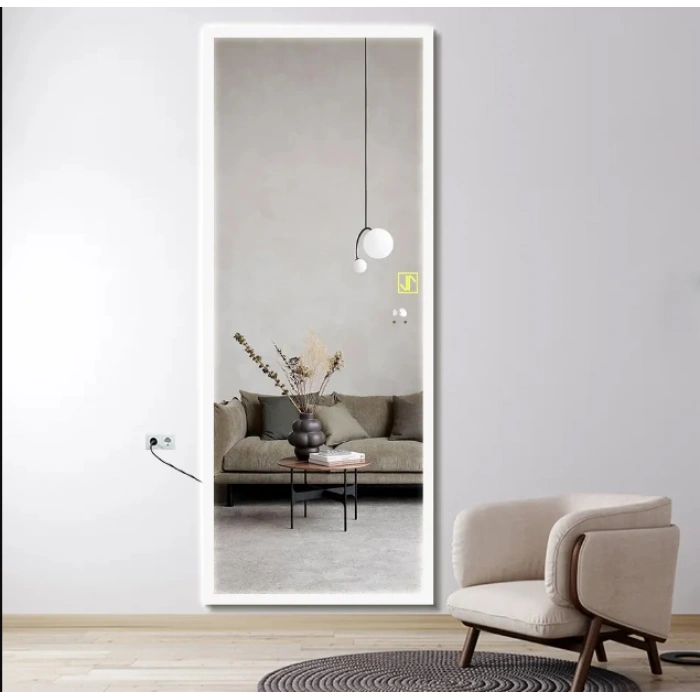 Kumlama Ledli Dokunmatik Tuşlu Boy Aynası 50x150(h)cm