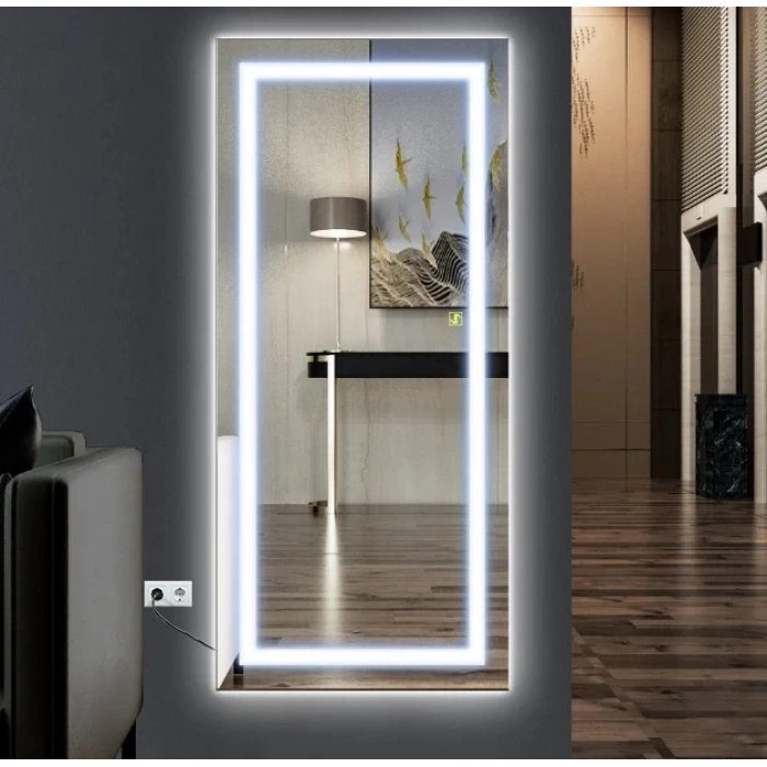 Kumlama Ledli Dokunmatik Tuşlu Boy Aynası 50x150(h)cm