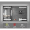 (h)70x120 cm Buğu Çözücülü Dokunmatik Işıklı Kumlamalı Banyo Aynası
