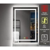 70x100(h) cm Buğu Çözücülü Dokunmatik Işıklı Kumlamalı Banyo Aynası