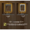 80x120(h) cm Bluetoothlu Buğu Çözücülü Dokunmatik Işıklı Kumlamalı Banyo Aynası