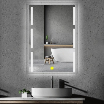 50x70 cm Kumlamalı Ledli Banyo Aynası