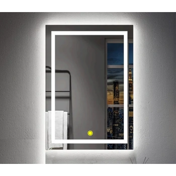 70x100(h) cm Kumlamalı Ledli Banyo Aynası