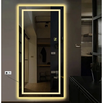 Kumlama Ledli Dokunmatik Tuşlu Boy Aynası 50x150(h)cm