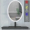 60x80(h) cm Bluetoothlu Buğu Çözücülü Dokunmatik Işıklı Ledli Elips Banyo Aynası
