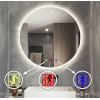 60 cm (çap) Bluetoothlu Buğu Çözücülü Dokunmatik Işıklı Ledli Yuvarlak Banyo Aynası