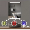 70x120(h) cm Bluetoothlu Buğu Çözücülü Dokunmatik Işıklı Kumlamalı Banyo Aynası