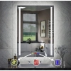 60x80(h) cm Bluetoothlu Buğu Çözücülü Dokunmatik Işıklı Kumlamalı Banyo Aynası