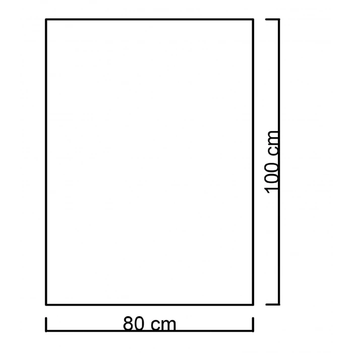 80x100 cm Buğu Çözücülü Dokunmatik Işıklı Kumlamalı Banyo Aynası