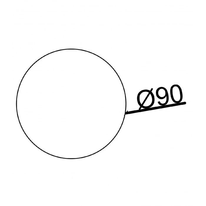 90 cm (çap) Ledli Yuvarlak Banyo Aynası