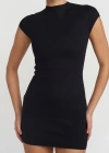 Kısa Streç Örme Elbise-Siyah