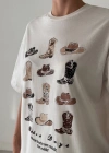 Kovboy baskılı T-shirt