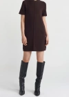 Yumuşak Mini Elbise-Kahve