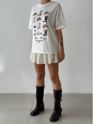 Kovboy baskılı T-shirt