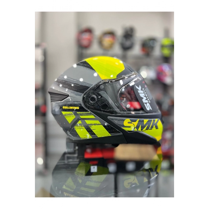 Gullwing Tourleader Çene Açılır Kask Gri Sarı
