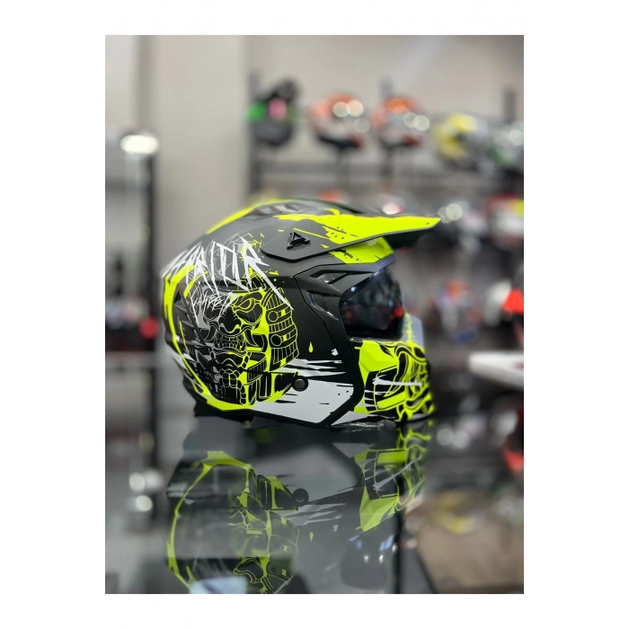 X1-X SEUL WARRİOR YELLOW KASK motozilla