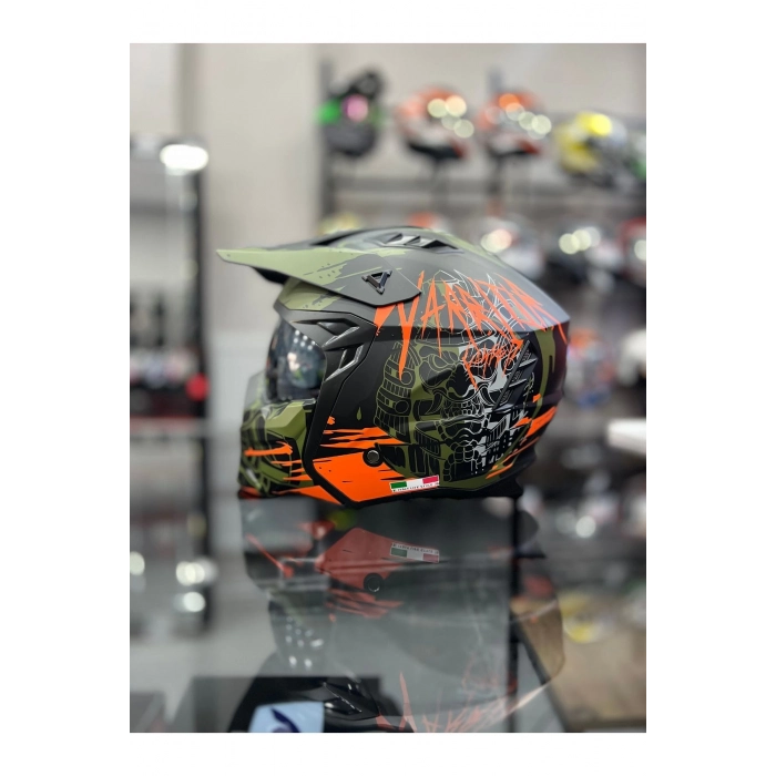 X1-X SEUL WARRİOR ORRANGE KASK MOTOZİLLA