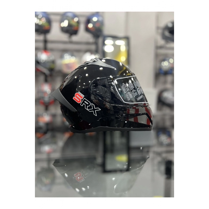 Solid Shiny Black Dark Smoke Vizör